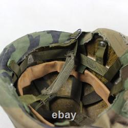 Us Army Issue Military Surplus Pasgt Helmet Woodland Camo Cover Chinstrap