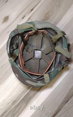 Us Army Issue Military Surplus Pasgt Helmet Woodland Camo Cover Chinstrap