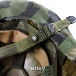 Us Army Issue Military Surplus Pasgt Helmet Woodland Camo Cover Chinstrap