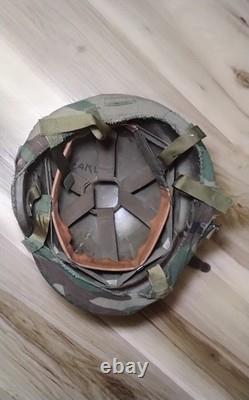 Us Army Issue Military Surplus Pasgt Helmet Woodland Camo Cover Chinstrap