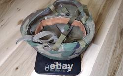 Us Army Issue Military Surplus Pasgt Helmet Woodland Camo Cover Chinstrap