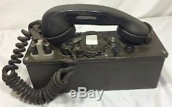 Us Army Military Surplus Ta-43 Pt Signal Corps Field Phone Radio Telephone Case