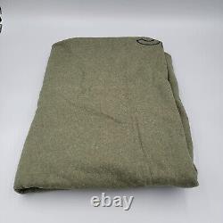 VINTAGE 1957 US Army Military Wool Blanket 66 x 84 Excellent Clean Vietnam Era