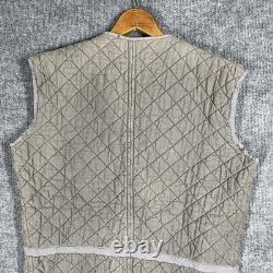 VINTAGE Austrian Bundesheer Quilted Liner Vest Jacket Medium Military Army 1950s