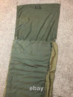 VINTAGE U. S. Army Sleeping Bag US Military Globe Sales Kapok WW2 WW1