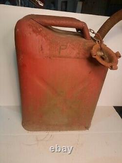 VINTAGE US Army USMC Military Gas Jerry Can JEEP 5L DOT LID & SPOUT MAKE OFFER