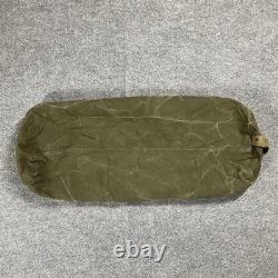 VINTAGE US Military Canvas Duffle Bag Talon Zipper Handle Army Hickory Stripe