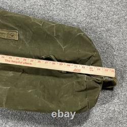VINTAGE US Military Canvas Duffle Bag Talon Zipper Handle Army Hickory Stripe
