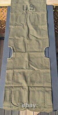 VINTAGE army US Military Medic Stretcher Litter REPLACEMENT CANVAS 22.5 X 72