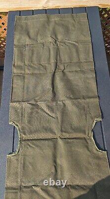 VINTAGE army US Military Medic Stretcher Litter REPLACEMENT CANVAS 22.5 X 72