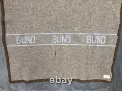 VTG 1971 West German Army Military Heavy Wool Blanket Bundeswehr Army 65x40 HOLE