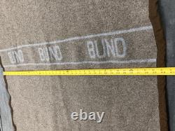VTG 1971 West German Army Military Heavy Wool Blanket Bundeswehr Army 65x40 HOLE
