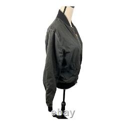 VTG 60'S Dr Collectors SALVAGE & SURPLUS USA Army BOMBER Jacket BLACK UTILITY S