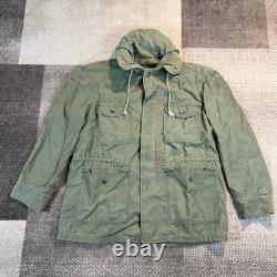 VTG M65 Military Field Jacket Army Green Hood Utility Coat Men XL First Pattern