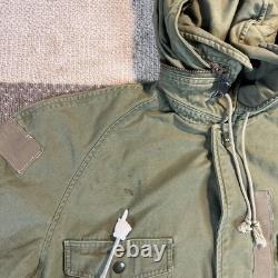 VTG M65 Military Field Jacket Army Green Hood Utility Coat Men XL First Pattern