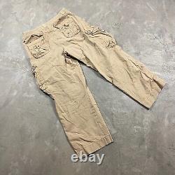 VTG POLO RALPH LAUREN Rugby CARGO Fatigues 38x30 Baggy Pants Y2K Military Wide