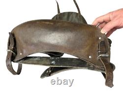 VTG RARE Swiss Army Rubberized Waterproof & Leather Military Rucksack Backpack