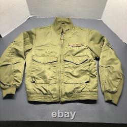 VTG Ralph Lauren Polo 67 Jeans Co Bomber Jacket Military Surplus Green Mens S