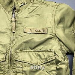 VTG Ralph Lauren Polo 67 Jeans Co Bomber Jacket Military Surplus Green Mens S