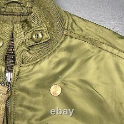 VTG Ralph Lauren Polo 67 Jeans Co Bomber Jacket Military Surplus Green Mens S