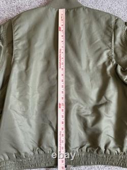 VTG Ralph Lauren Polo 67 Jeans Co Bomber Jacket Military Surplus Green Mens XL