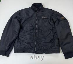 VTG Ralph Lauren Polo Jeans Co Bomber Flight Jacket Military Surplus Black Men L