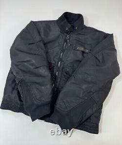 VTG Ralph Lauren Polo Jeans Co Bomber Flight Jacket Military Surplus Black Men L