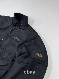 VTG Ralph Lauren Polo Jeans Co Bomber Flight Jacket Military Surplus Black Men L