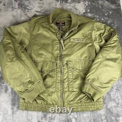 VTG Ralph Lauren Polo Jeans Co Bomber Jacket Military Surplus Green Men's XL