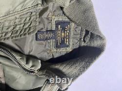 VTG Ralph Lauren Polo Jeans Co Bomber Jacket Military Surplus Green Mens L AO7