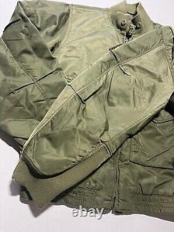 VTG Ralph Lauren Polo Jeans Co Bomber Jacket Military Surplus Green Mens L AO7