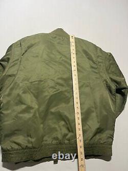 VTG Ralph Lauren Polo Jeans Co Bomber Jacket Military Surplus Green Mens L AO7