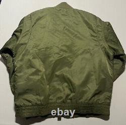 VTG Ralph Lauren Polo Jeans Co Bomber Jacket Military Surplus Green Mens L AO7