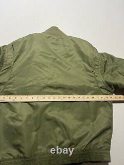 VTG Ralph Lauren Polo Jeans Co Bomber Jacket Military Surplus Green Mens L AO7