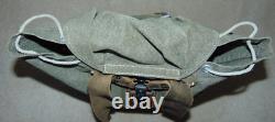 VTG Swiss Army Military Backpack Rucksack Canvas Leather Salt & Pepper 1950's