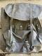 Vtg Swiss Army Rubberized Waterproof & Leather Military Rucksack Backpack War