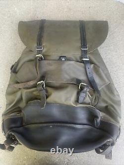 VTG Swiss Army Rubberized Waterproof & Leather Military Rucksack Backpack War