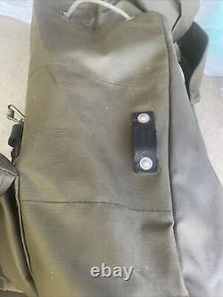 VTG Swiss Army Rubberized Waterproof & Leather Military Rucksack Backpack War