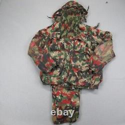 VTG Swiss Military Army Suit Mens L Alpenflage Camo RE Uniform Jacket Pants Pack