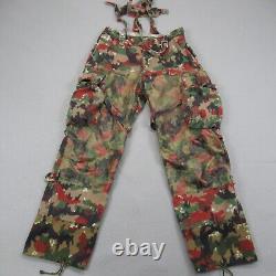 VTG Swiss Military Army Suit Mens L Alpenflage Camo RE Uniform Jacket Pants Pack