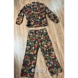 VTG Swiss Military Camouflage Field Jacket Pants Set Workwear Military Surplus