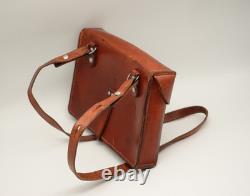 VTG Swiss Soldier Army Leather Shoulder Bag Officier Switzerland Surplus 1977
