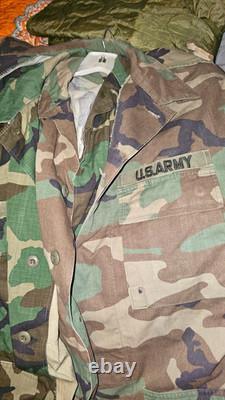 VTG U. S. Army Woodland Camouflage BDU Uniform Jacket/Shirt with U. S. ARMY Lot
