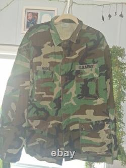VTG U. S. Army Woodland Camouflage BDU Uniform Jacket/Shirt with U. S. ARMY Lot