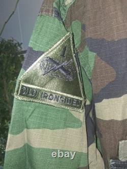 VTG U. S. Army Woodland Camouflage BDU Uniform Jacket/Shirt with U. S. ARMY Lot