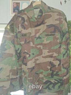 VTG U. S. Army Woodland Camouflage BDU Uniform Jacket/Shirt with U. S. ARMY Lot