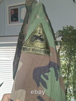 VTG U. S. Army Woodland Camouflage BDU Uniform Jacket/Shirt with U. S. ARMY Lot