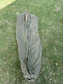 VTG US Army M-1949 Arctic Mountain Down Filled Military Sleeping Bag Sz Regular