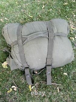 VTG US Army M-1949 Arctic Mountain Down Filled Military Sleeping Bag Sz Regular