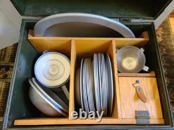 VTG US Army Officer's Field Mess Kit Chest Nearly Complete Military USA